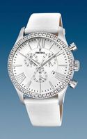 Horlogeband Festina F16590-7 / F16590-8 Leder Wit 21mm