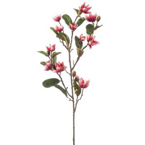 Kunstbloem Magnolia Pearl tak - 87 cm - fuchsia - Kunst zijdebloemen
