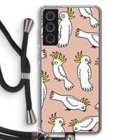 Papegaai: Samsung Galaxy S21 FE Transparant Hoesje met koord