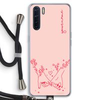 Best Friends: Oppo A91 Transparant Hoesje met koord Best Friends: Oppo A91 Transparant Hoesje met koord