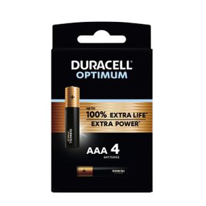 Batterij Duracell Optimum 100% 4xAAA