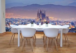 Vlies fotobehang Barcelona Skyline