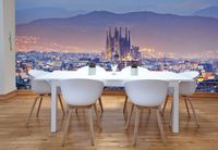 Vlies fotobehang Barcelona Skyline - thumbnail