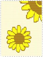 Sunarts doe het zelf pakket model Zonnebloemen kop 90 x 210 cm artikelnummer D222 - thumbnail