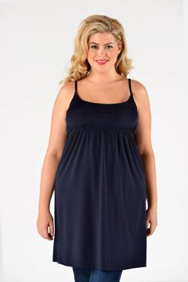 Yoek Onderjurk elastische taille | Blauw | Maat 58/60