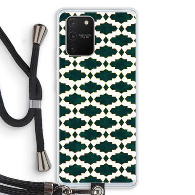 Moroccan tiles: Samsung Galaxy S10 Lite Transparant Hoesje met koord