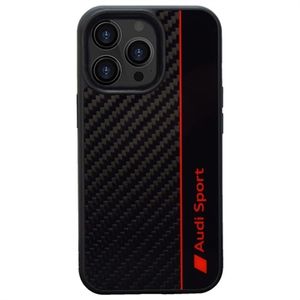 iPhone 13 Pro Max Audi Carbon Fiber Stripe Hoesje - Zwart