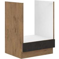 ROCK ovenkast - Melamine met lancelot eiken en matera grijs decor - L60 x H82 cm