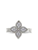 Roberto Coin bague Princess Flower en or blanc 18ct sertie de diamants - Argent