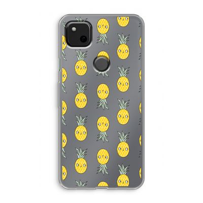 Ananas: Google Pixel 4a Transparant Hoesje