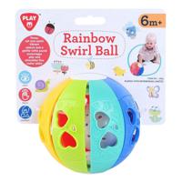 Playgo regenboog dwarrel bal met ratel geluid