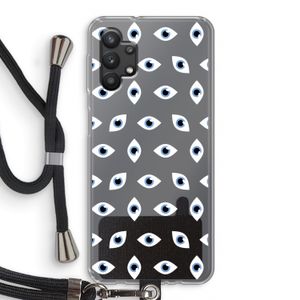 Eyes pattern: Samsung Galaxy A32 5G Transparant Hoesje met koord