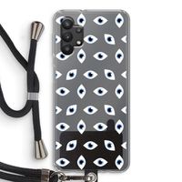 Eyes pattern: Samsung Galaxy A32 5G Transparant Hoesje met koord