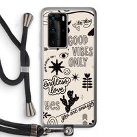 Good vibes: Huawei P40 Pro Transparant Hoesje met koord