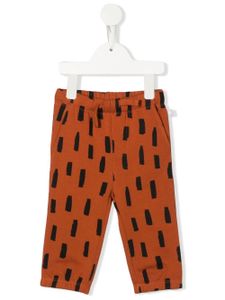 Stella McCartney Kids pantalon imprimé à lien de resserrage - Marron