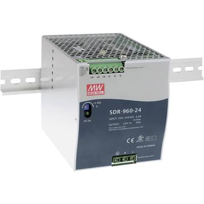 MEAN WELL SDR-960-24 DIN-rail netvoeding 24 V/DC 40 A 960 W Aantal uitgangen:1 x Inhoud 1 stuk(s)