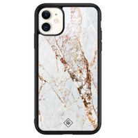 iPhone 11 glazen hardcase - Marmer goud