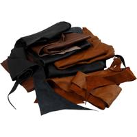 Creativ Company Echt leer, dikte 1,0-1,2 mm, kleuren kan variëren,inhoud kan variëren , diverse kleuren, 2 kg/ 1 doos