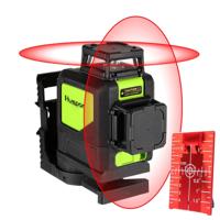 902CR 2 × 360 graden Laser niveau behandelen muren en vloeren 8 lijn rood Beam IP54 Water / stof proof(Red)