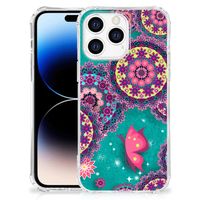 Apple iPhone 14 Pro Max Back Cover Cirkels en Vlinders