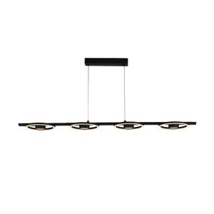 Searchlight 4-lichts moderne hanglampSpace zwart - 32804-4BK