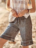 Vlak Veter Plus Maat Casual Korte broek - thumbnail