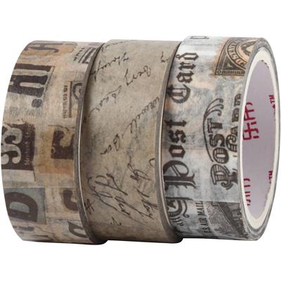 Creativ Company Masking tape, correspondentie, l: 5 m, b: 15 mm, 3 rol/ 1 doos