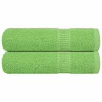 VidaXL Badhanddoeken 2 st 100x150 cm 360 g/m² 100% katoen appelgroen