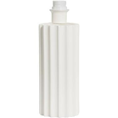 Lampvoet Linne - wit keramiek - 33,5xØ12 cm - Leen Bakker