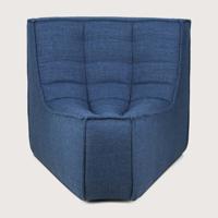 Ethnicraft Modulaire Bank 'N701' 45° Rond Hoekelement, kleur Blauw