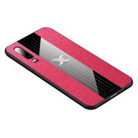 Voor Huawei P30 XINLI stiksels doek Textue schokbestendig TPU beschermhoes (rood)