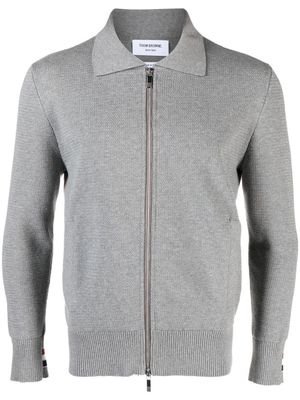 Thom Browne cardigan à détails nervurés - Gris