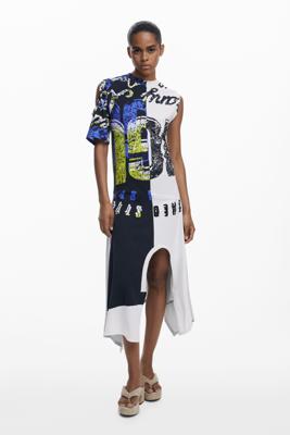 Asymmetrische jurk - BLACK - S