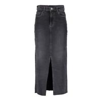 Frankie & Liberty Meisjes rok - Denim Maxi Skirt - Off Black Denim