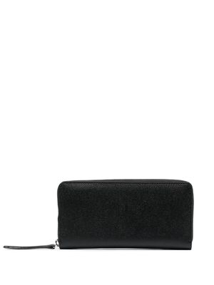 Maison Margiela portefeuille zippé à détails de coutures - Noir