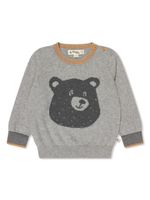 the bonnie mob pull Teddy Bear en maille intarsia - Gris