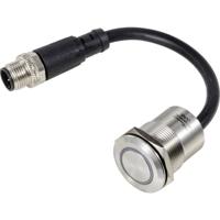 TRU COMPONENTS TC-12835304 TC-PS223P10YSSR12T M12 MALE CONNECTOR Piëzotoets 24 V 0.2 A 1x uit/(aan) Moment Rood (Ø) 28.5 mm 1 stuk(s)