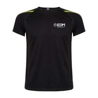 Heren-T-Shirt met Korte Mouwen EDM Zwart Maat M