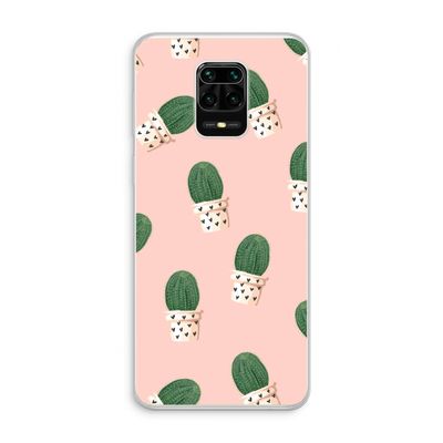 Cactusprint roze: Xiaomi Redmi Note 10 Lite Transparant Hoesje