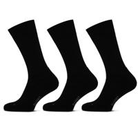 Basset Merinowollen Sokken Casual Badstof Zool 3-pack Antraciet-39/42