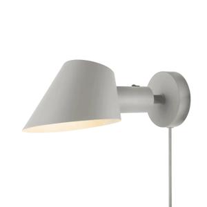 Verstelbare wandlamp grijs met E27 fitting stekker & schakelaar DFTP &apos;Stay&apos;