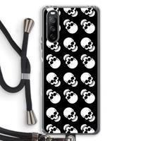Musketon Skulls: Sony Sony Xperia 10 III Transparant Hoesje met koord - thumbnail