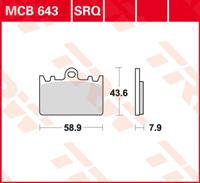 TRW Remblokken, en remschoenen voor de moto, MCB643 Allround organisch