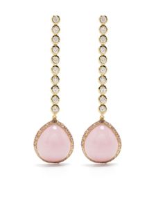 Octavia Elizabeth boucles d'oreilles pendantes en or 18ct ornées de diamants et de saphirs