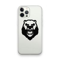 Angry Bear (black): iPhone 12 Pro Max Transparant Hoesje