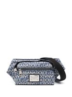 Dolce & Gabbana sac banane à logo en jacquard - Bleu - thumbnail