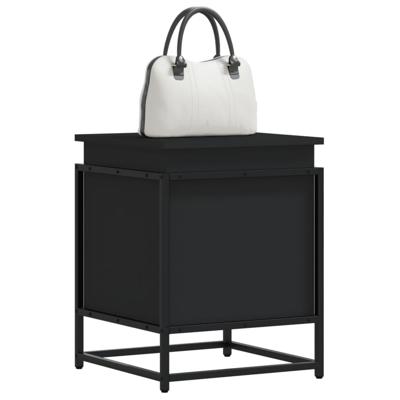 VidaXL Opbergbox met deksel 40x40x51,5 cm bewerkt hout zwart