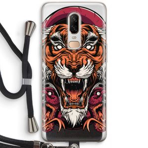 Tiger and Rattlesnakes: OnePlus 6 Transparant Hoesje met koord