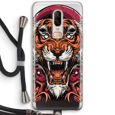 Tiger and Rattlesnakes: OnePlus 6 Transparant Hoesje met koord