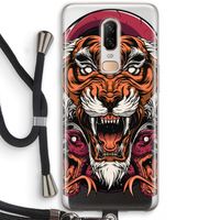 Tiger and Rattlesnakes: OnePlus 6 Transparant Hoesje met koord